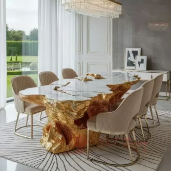 Ultra Luxury Hand -Crafted  Sculpted Marble Dining Set Manufacturers, Suppliers in Delhi